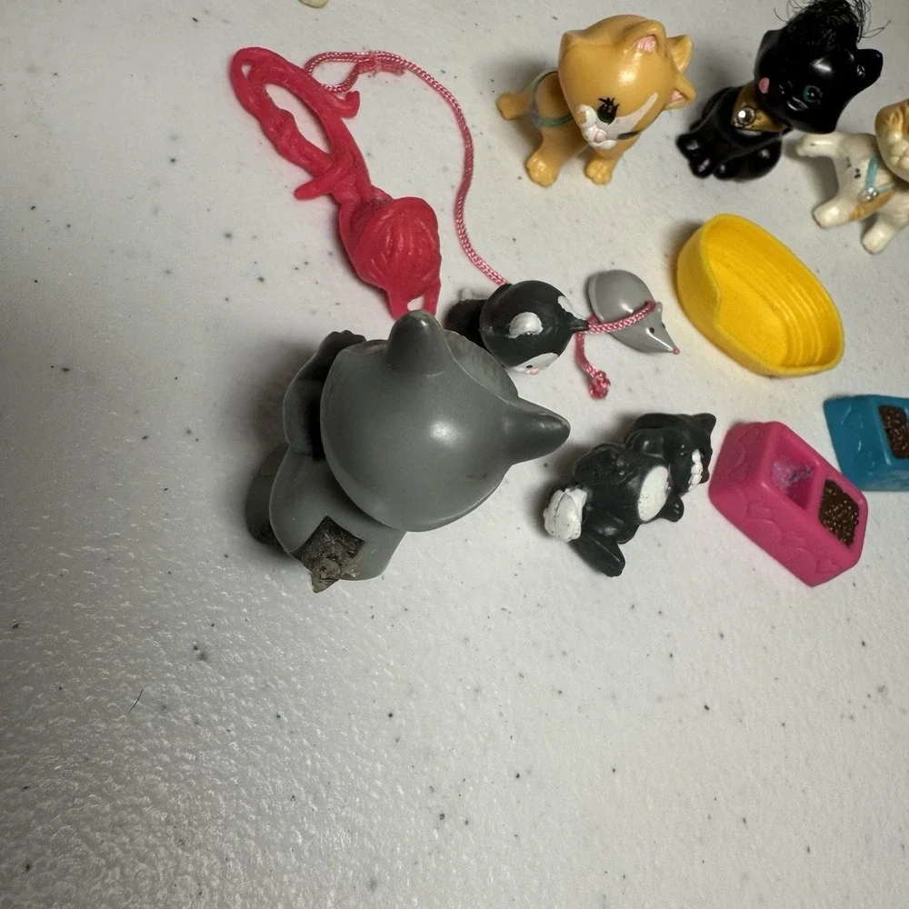 Vtg Kenner  Littlest Pet Shop Cat Lot Kittens Cutesy Vintage Rare‎ LPS BUNDLE